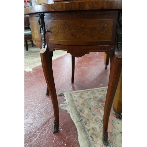 361 - Fine French inlaid & ormolu mounted cabinet - Approx: W: 79cm D: 41cm H: 117cm