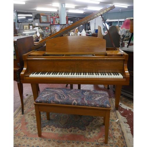 362 - Challen of London baby grand piano & duet stool