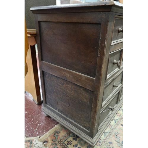 363 - Antique oak cabinet - Approx: W: 99cm D: 56cm H: 92cm