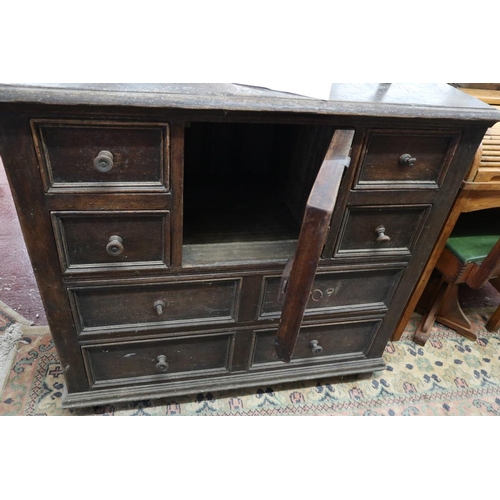 363 - Antique oak cabinet - Approx: W: 99cm D: 56cm H: 92cm