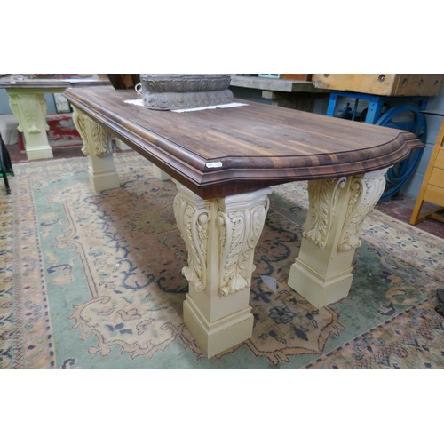 374 - Impressive dining table - Approx L: 248cm W: 94cm H: 77cm