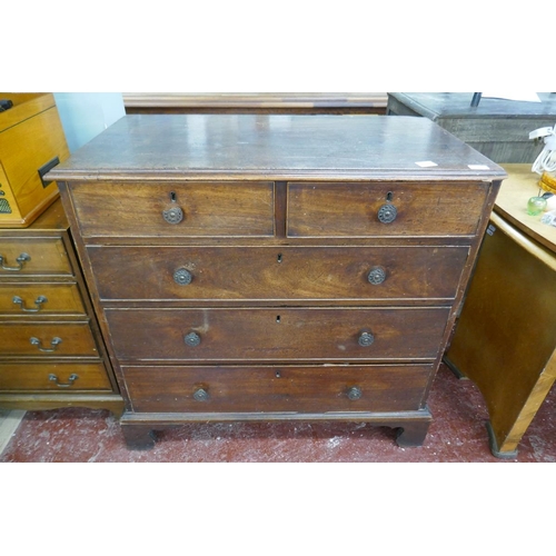 383 - Antique mahogany chest of drawers - Approx: W: 94cm D: 51cm H: 92cm