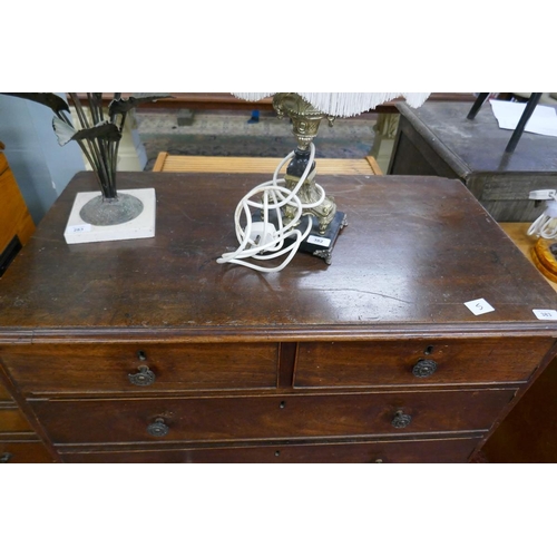 383 - Antique mahogany chest of drawers - Approx: W: 94cm D: 51cm H: 92cm