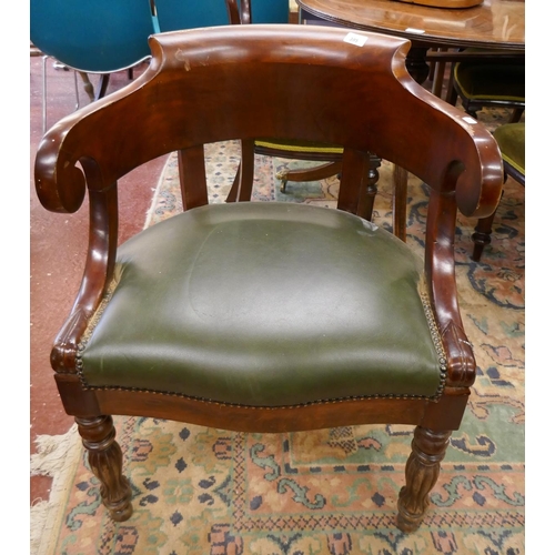 395 - Regency mahogany tub chair