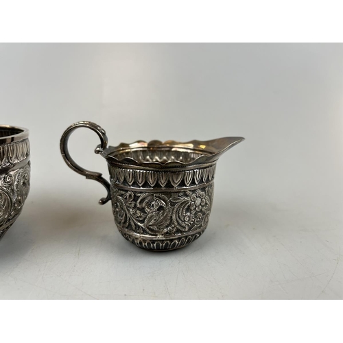 4 - Hallmarked silver sugar bowl and jug marked CSH - Approx. weight 117g