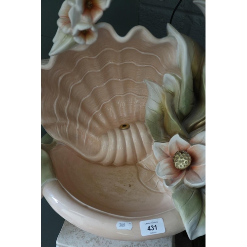 431 - Decorative water feature on pedestal base in working order - Approx. height: 137cm