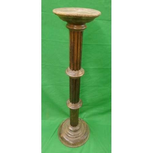 436 - Oak torchere - Approx. height: 100cm