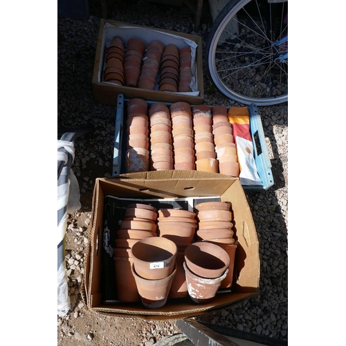 474 - Large collection of terracotta plant pots