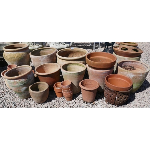 480 - Large collection of terracotta plant pots 