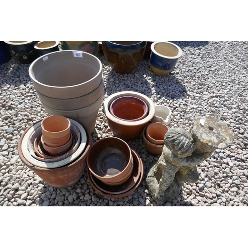 482 - Collection of plant pots etc