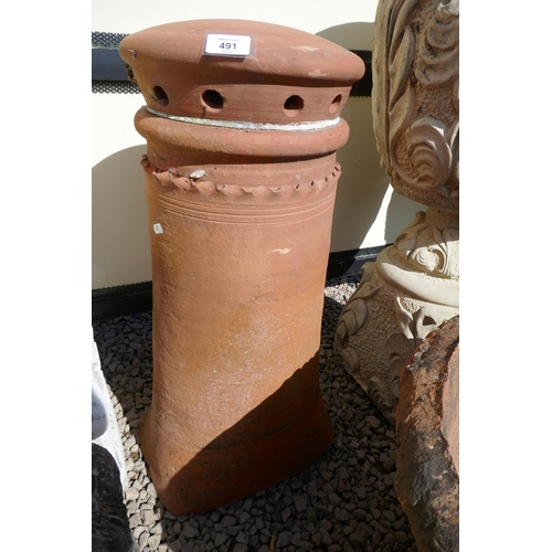 491 - Terracotta chimney pot