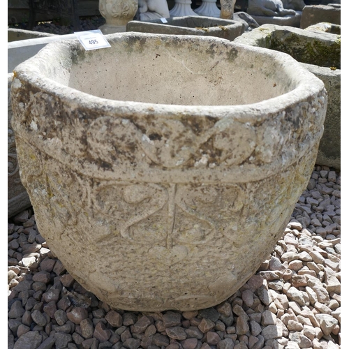 495 - Round stone planter