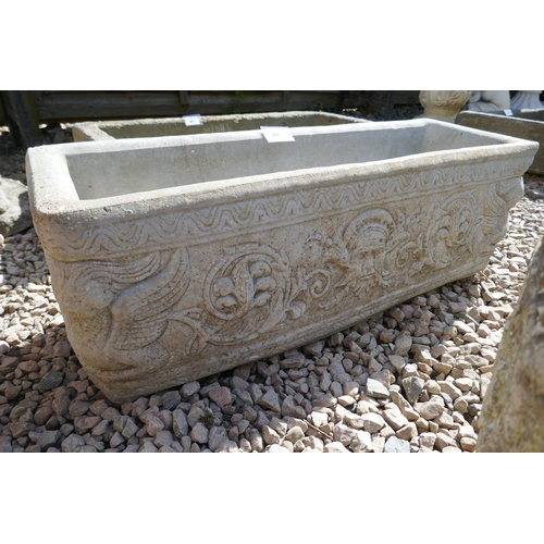 496 - Stone trough planter