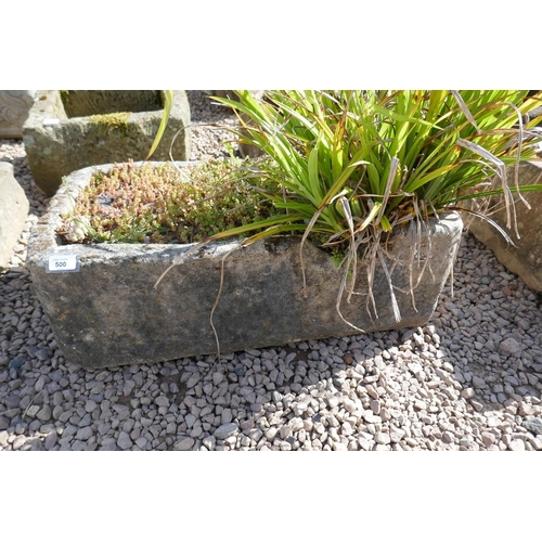 500 - Large antique stone trough 