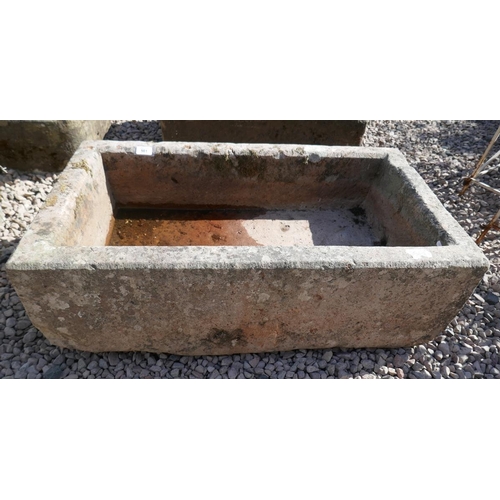 501 - Large antique stone trough 