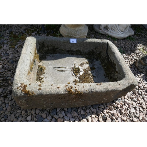 504 - Antique stone trough 