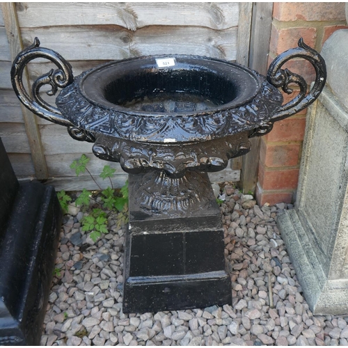 521 - Victorian cast iron planter on stand