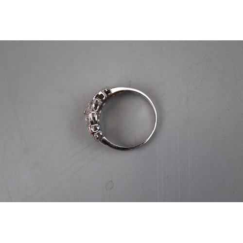 66 - White gold and diamond ring - Approx. size: S