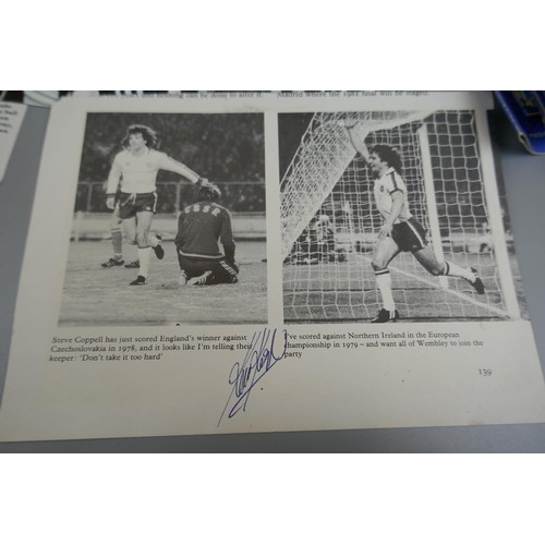 96 - Collection of football autographs - Kevin Keegan, Peter Shilton, Roy Wilson etc together with footba... 