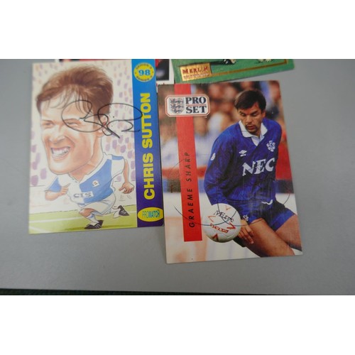 96 - Collection of football autographs - Kevin Keegan, Peter Shilton, Roy Wilson etc together with footba... 