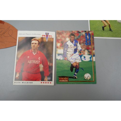 96 - Collection of football autographs - Kevin Keegan, Peter Shilton, Roy Wilson etc together with footba... 