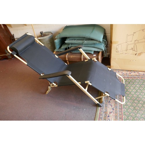 465 - Pair of as new sun loungers