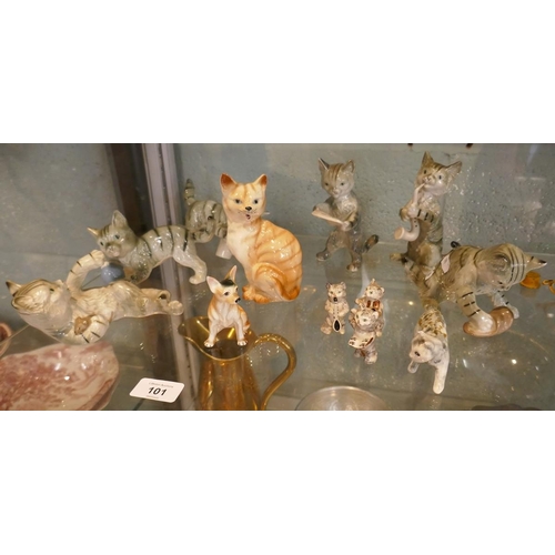 101 - Collection of ceramic cats