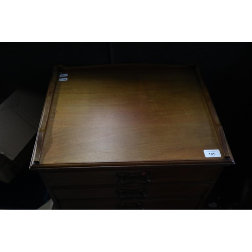 105 - Art Nouveau mahogany music cabinet - Approx size W: 48cm D: 39cm H: 62cm