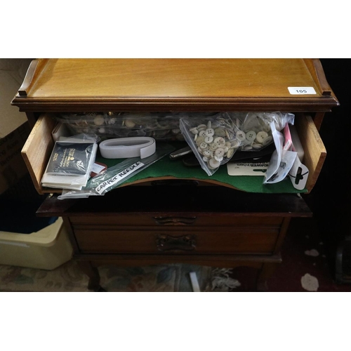 105 - Art Nouveau mahogany music cabinet - Approx size W: 48cm D: 39cm H: 62cm