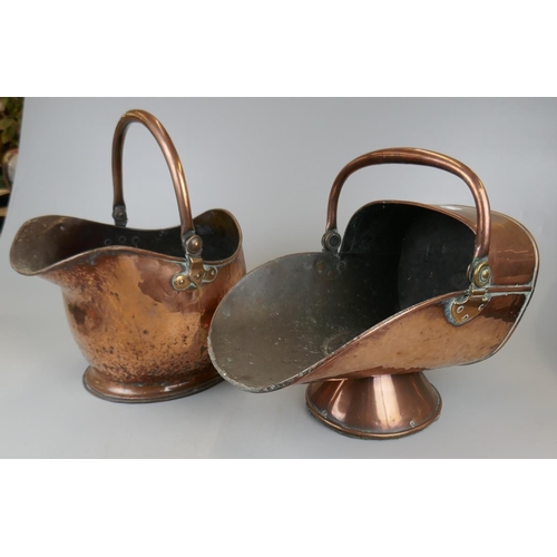 120 - 2 copper coal buckets