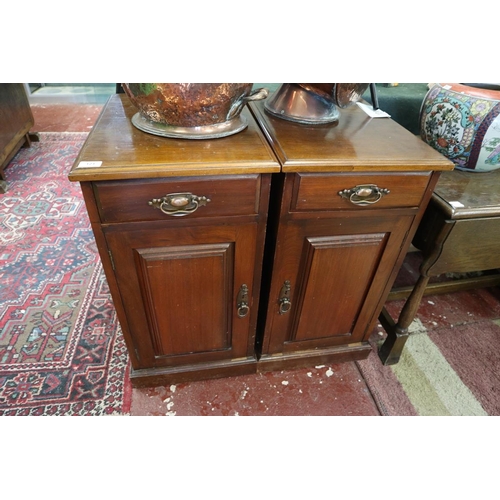 121 - Pair of mahogany bedside cabinets