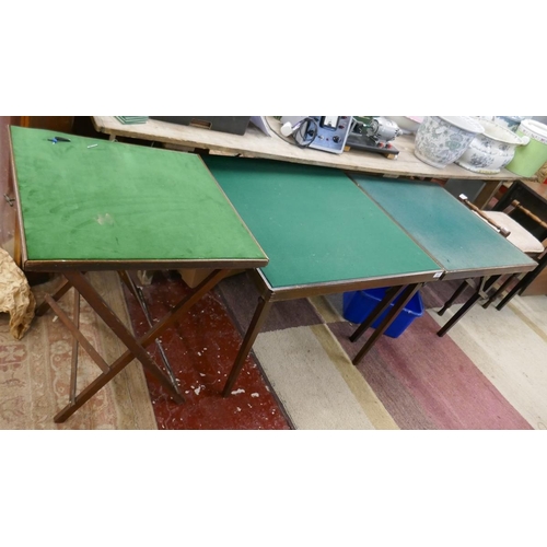 153 - 3 fold out card tables