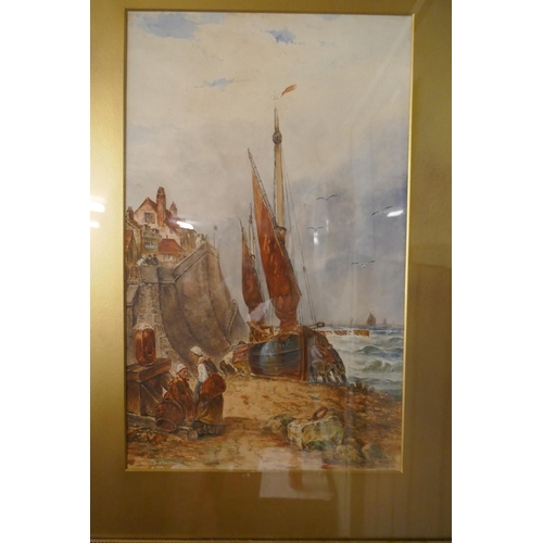 165 - Pair of watercolours nautical scenes - Signed Bottom - Approx image size: 28cm x 45cm