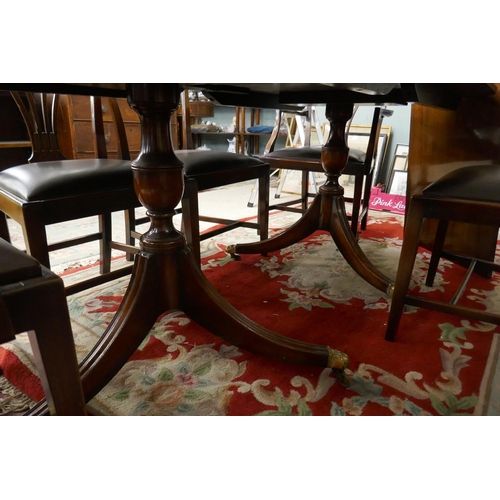173 - Regency style table and 6 chairs - Approx size of table L: 239cm W: 98cm H: 74cm