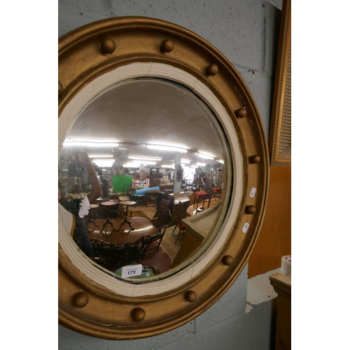 175 - Regency gilt convex mirror