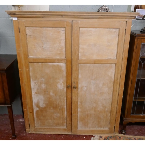 180 - Pine cupboard - Approx size W: 126cm D: 40cm H: 145cm