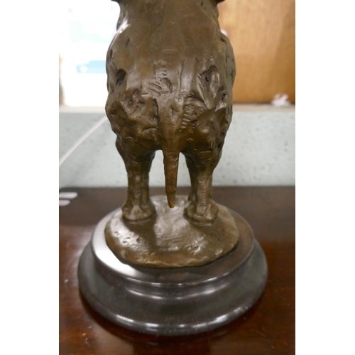 182 - Large contemporary bronze figure of an elephant - Height 38cm