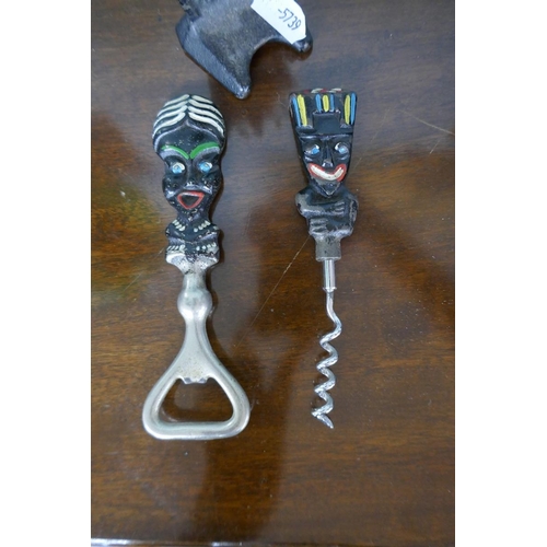 183 - Novelty bar corkscrew and bottle opener