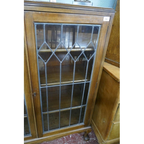 185 - Glazed display cabinet - Approx size W: 100cm D: 35cm H: 125cm