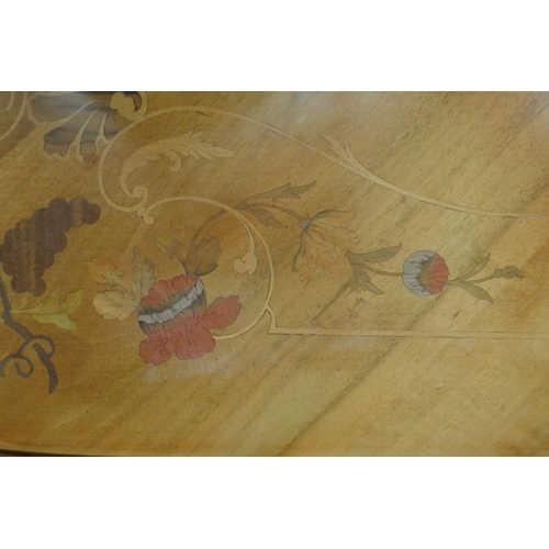 187 - Inlaid dining table - Approx size L: 250cm W: 120cm H: 78cm