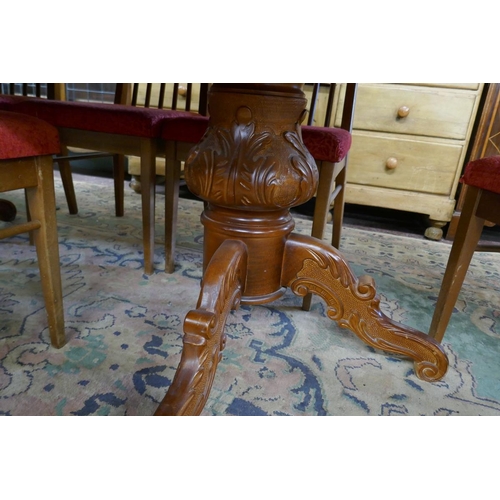 187 - Inlaid dining table - Approx size L: 250cm W: 120cm H: 78cm