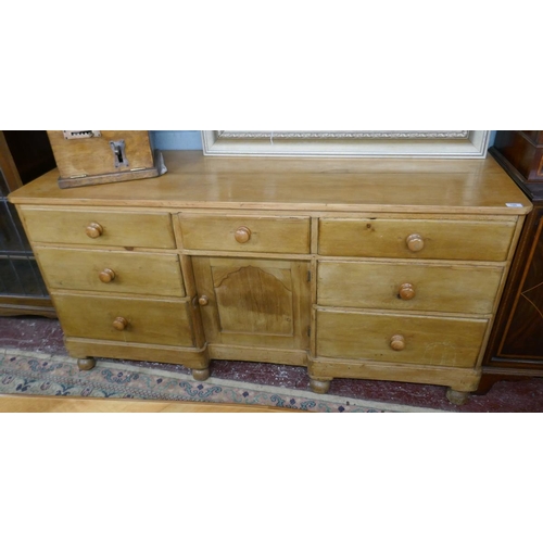 190 - Antique pine sideboard - Approx size W: 164cm D: 53cm H: 84cm