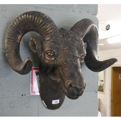 196 - Rams head wall hanging bust