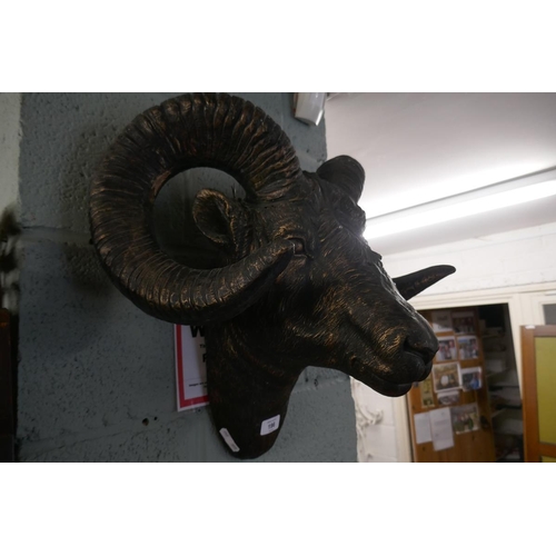 196 - Rams head wall hanging bust