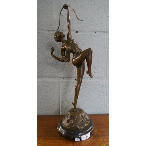 197 - Bronze Diana the Huntress figure - Approx. height: 50cm