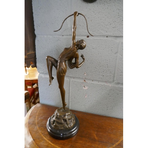 197 - Bronze Diana the Huntress figure - Approx. height: 50cm