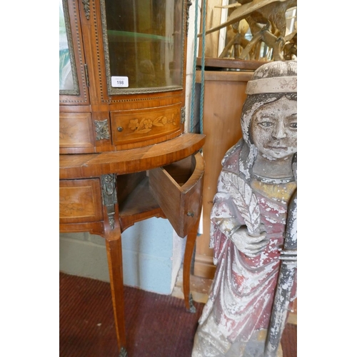 198 - Fine French inlaid & ormolu mounted cabinet - Approx: W: 79cm D: 41cm H: 117cm