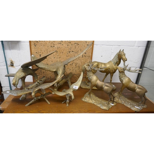 199 - Large collection of brass animals