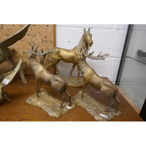 199 - Large collection of brass animals