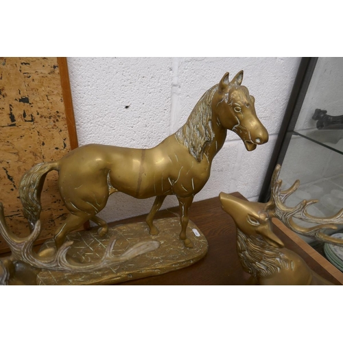 199 - Large collection of brass animals